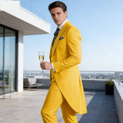 Men's 3-Piece Slim Straight Suit Set for Weddings, Formal Events & Graduation