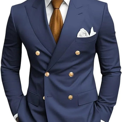 Wedding 2-Pieces Slim Fit Formal Business Notch Lapel Blazer Tuxedo Groomsmen Set with Jacket Pant Men's Suit