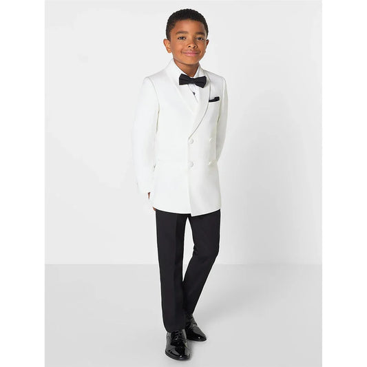 New Fashion Kids Clothes Chic Shawl Lapel One Button Child Blazer Sets Formal Wedding Party Boy Suits 2 Piece (Jacket+Pants)