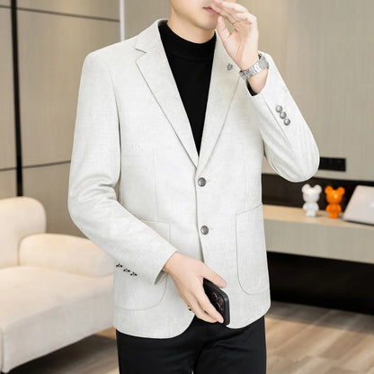 High-Quality Fashionable Autumn Winter New Design Casual Men's Suit Jacket Trendy Versatile Outerwear for Business And Casual We