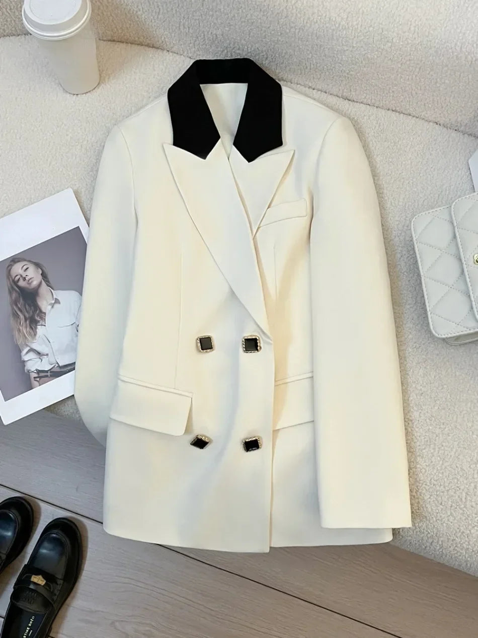 Women's Blazers Spring Autumn New Korean Fashion Long Sleeves Versatile Office Blazer Coats Casual Loose Street Trends Blazers