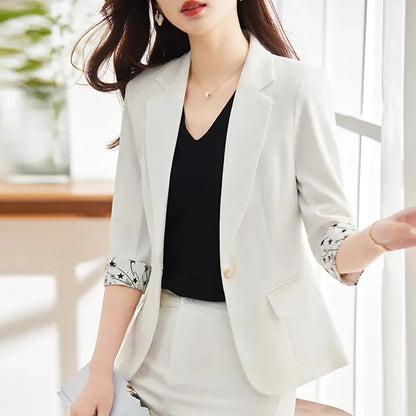 Office Lady Blazer Suits Elegant Women Tied Waist Top and Pant 2 Piece Set Outfit 2025 Trouser Female Business Work Wear
