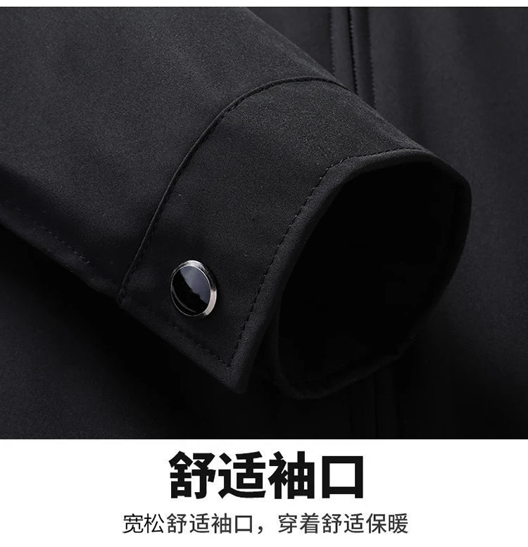 New Spring and Autumn Men's Fashionable Gentleman Business Camping Outdoor Travel Casual Dad's Suit Executive Lapel Jacket