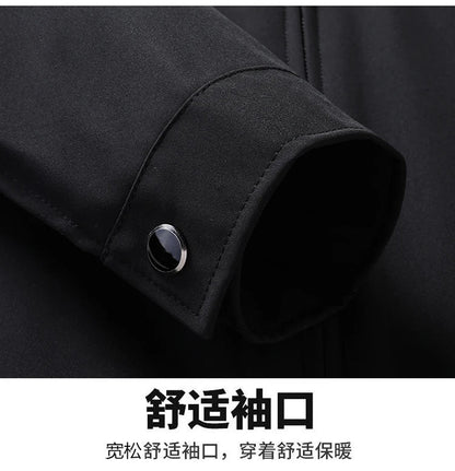 New Spring and Autumn Men's Fashionable Gentleman Business Camping Outdoor Travel Casual Dad's Suit Executive Lapel Jacket