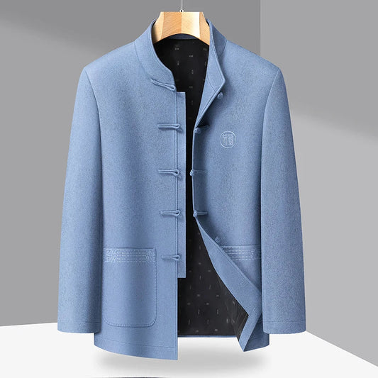 Men's Blazer Single Breasted Smart Casual Jacket for Business Spring Autumn
