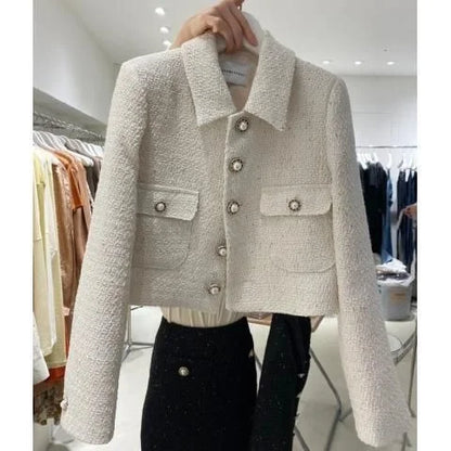 Fashionable Short Tailored Jacket Women's Loose Fit Perfume Style Korean Version Spring Autumn New Popular West Suit Top
