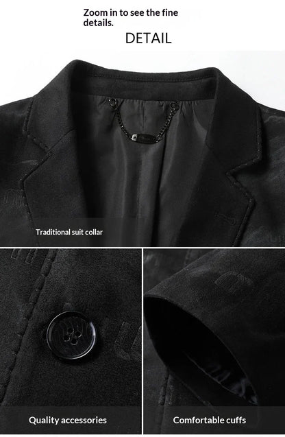 Blazer Men Fashionable Business Outdoor Travel Youth Campus Wedding Versatile Gentleman Host Slim-fit Casual Korean Style Blazer