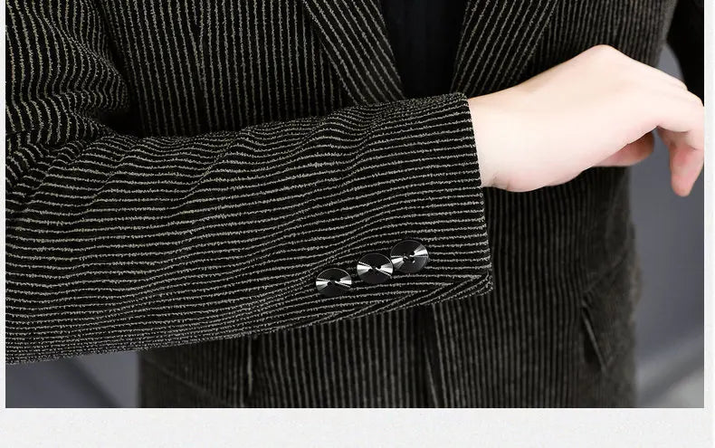 Blazer Autumn and Winter Men Fashionable Outdoor Wedding Slimming Business Casual Korean Version Golden Mink Velvet Girl Blazer