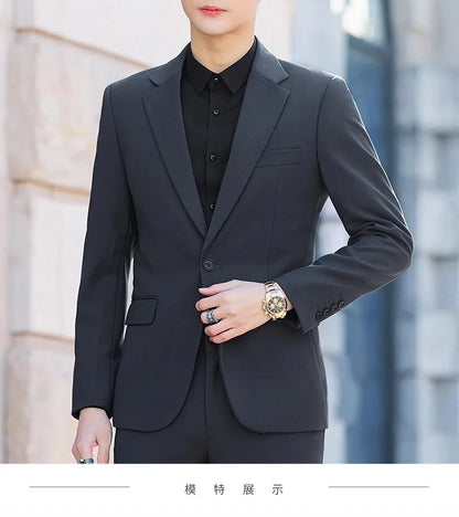 Blazer: Outdoor Men Fashion Gentleman Stylish and Versatile Trendy Casual Best for Best Man Formal Workwear Professional Blazer