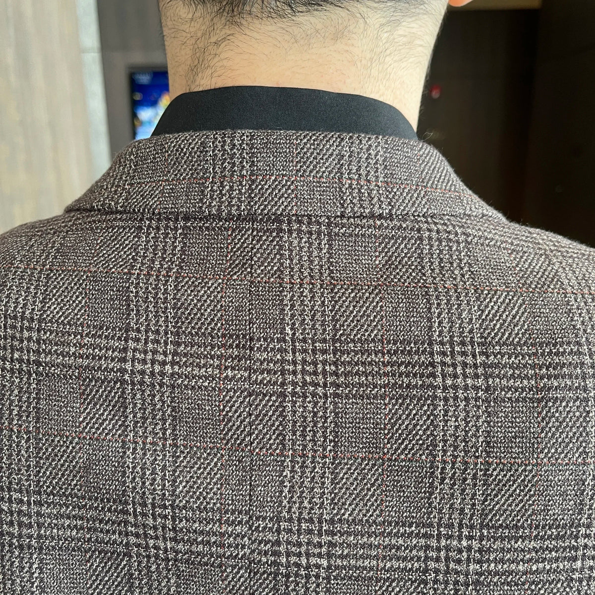 Ensemble costume trois pièces à carreaux modifié de haute qualité de style coréen britannique pour hommes - Gilet et pantalon de costume décontracté élégant