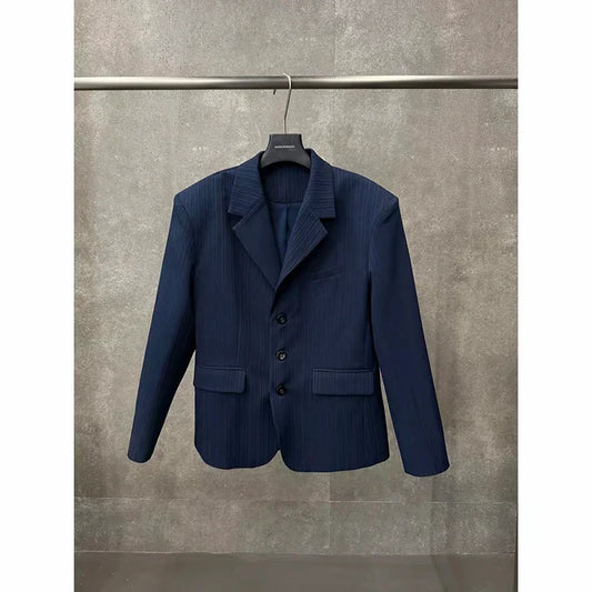 Men's Textured Blazer Smart Casual Single Breasted Suit for Everyday Business Wear