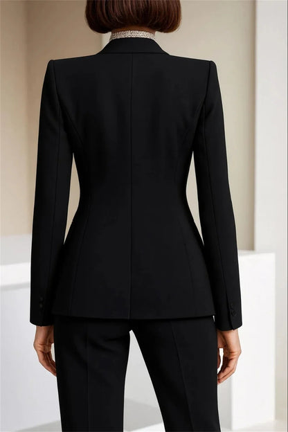 Women Suits 3 Pieces Slim Fit Casual Wedding Business Wear Peak Lapel Tuxedo Formal Pant Prom Blazer Set Dinner Suit