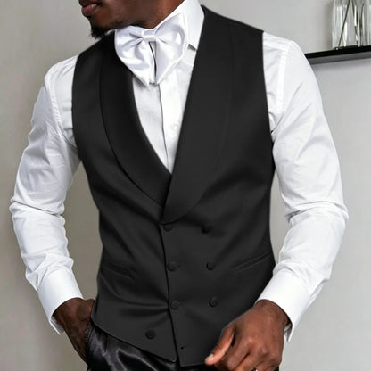 Men's Double Breasted Suit Vest for Wedding & Formal Occasions