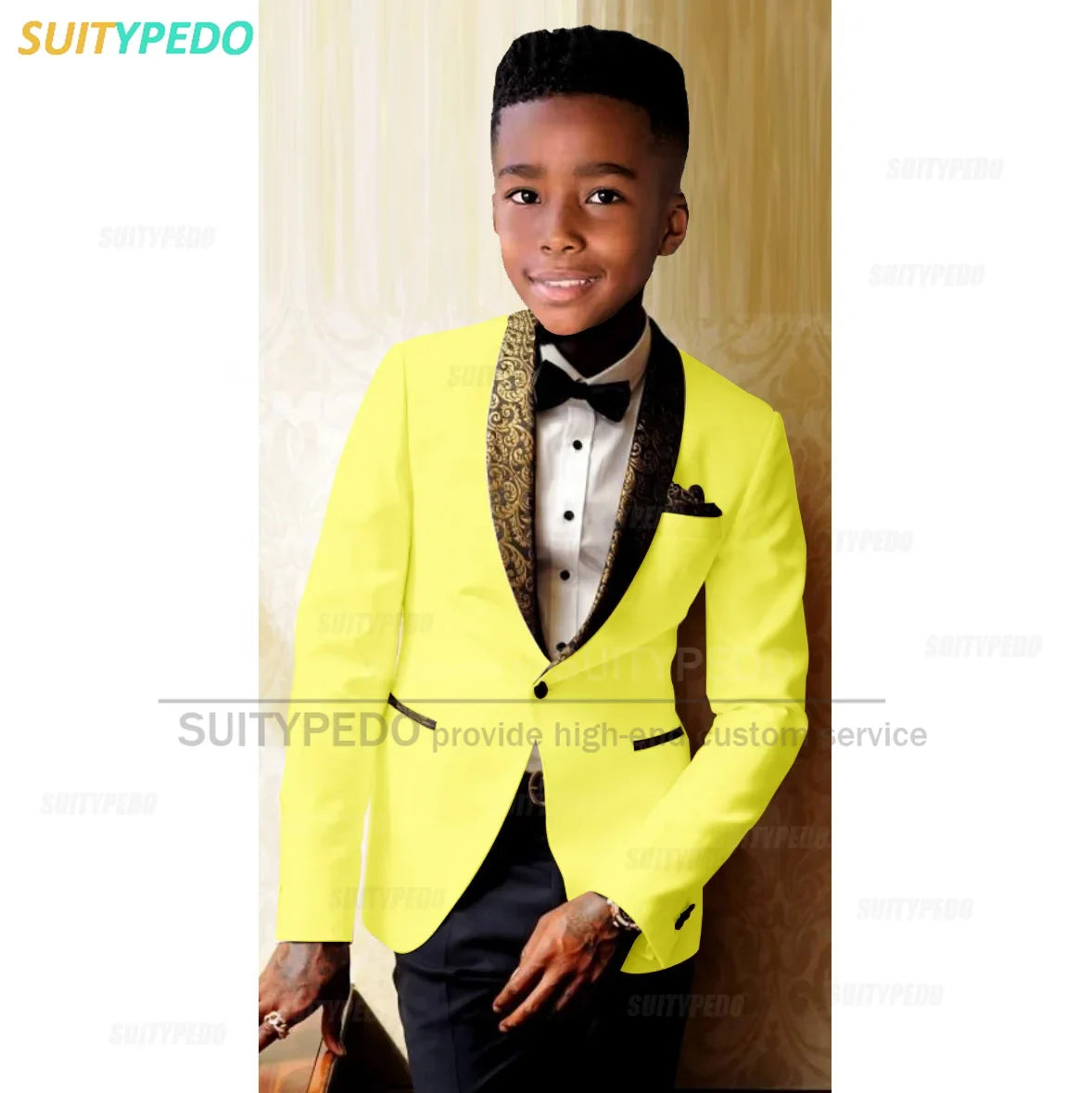 Formal Kid Boy's Suit Graduation Ceremony Host Blazer Pants Outfit Piano Performance Custome Suitable Children Elegant Attire