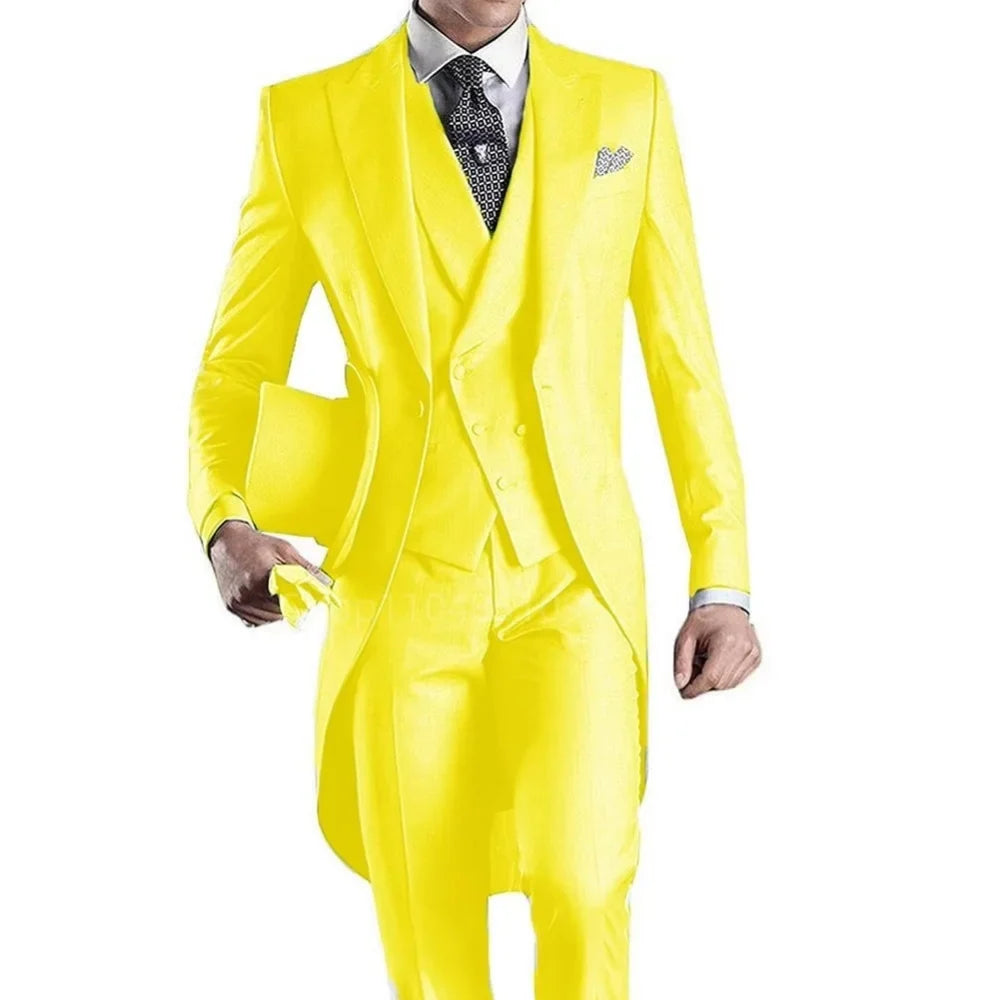 Men's 3-Piece Slim Straight Suit Set for Weddings, Formal Events & Graduation