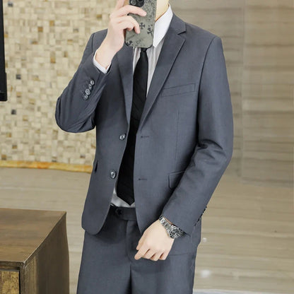 Men's Two-Piece Suit Blazer and Trousers for Wedding Business and Smart Casual Occasions