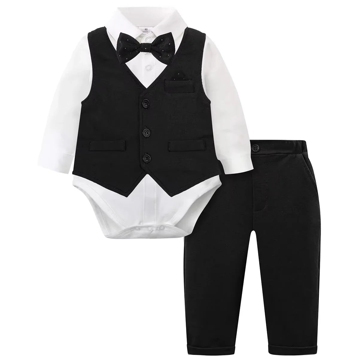 Baby Tuxedo Boys Suit Infant Wedding Gentleman Formal Dress Easter Ring Bearer Outfit Set Toddler Birthday Party Gift Clothes