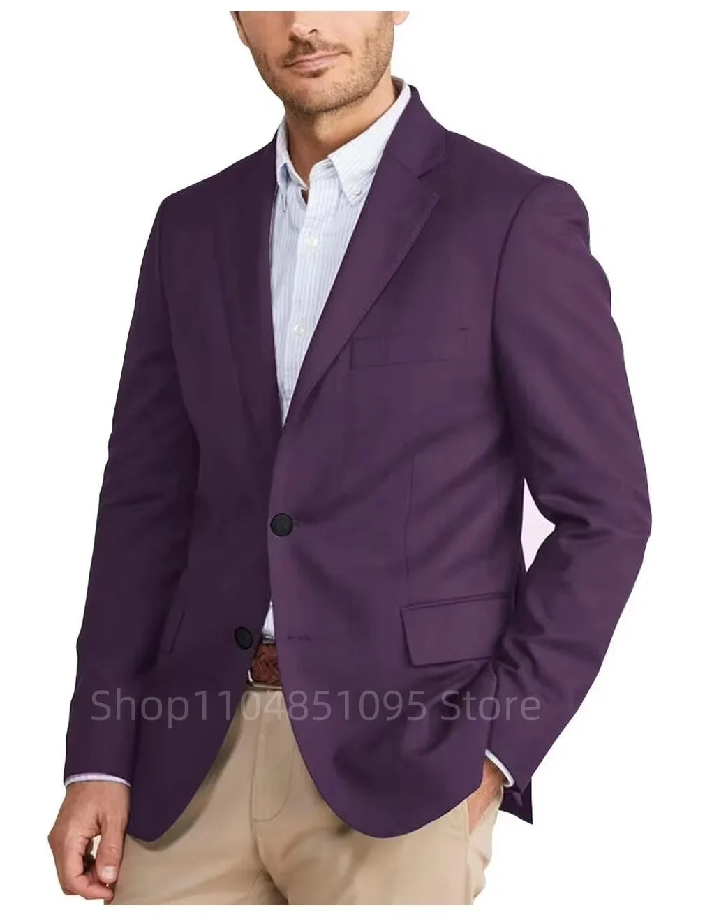 New Arrival Luxury Men Blazer Fashion Wedding Suits Blazers Male Notch Lapel Jacket Business Casual Solid Color Long Sleeve Top