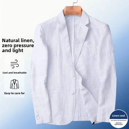Linen Blazer A Stylish Versatile Men Business Casual Piece That Is Comfortable Breathable and Suitable for All Occasions Blazer