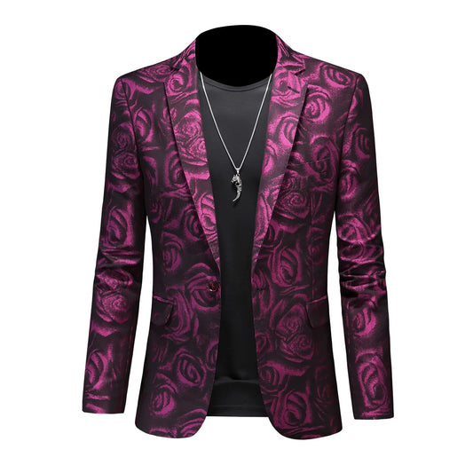 High-Quality Fashionable Men's Slim Fit Korean Style Single-Breasted Jacket Casual Business Leisure Suit Top