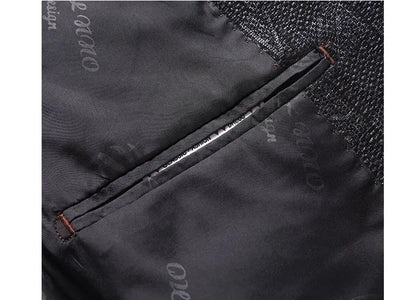 Blazer's New Men's Fashionable Business Wedding Banquet Casual Hosting Dress Showcases A High-end Middle-aged Gentleman Blazer