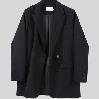Clothes Jacket Brown Over Coats for Women Black Blazer Woman Dress Outerwears Loose Long Solid on Promotion Sale 2025 Autumn New