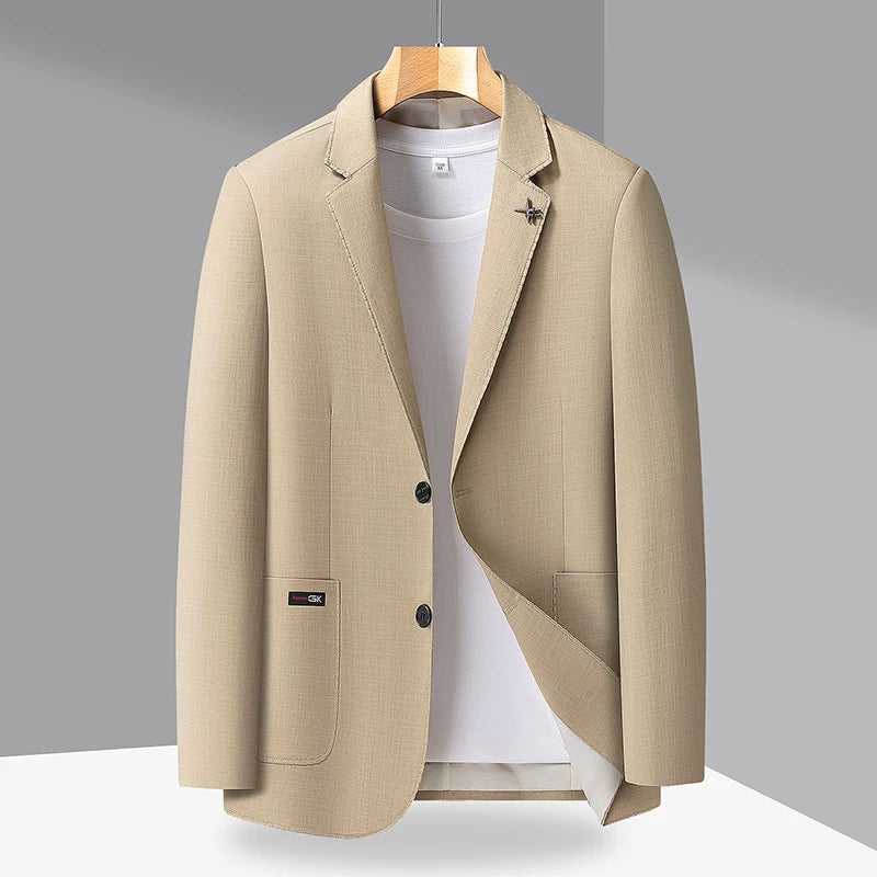 2026 Blazer Lightweight High-end Men's Fashionable Business Outdoor Travel Youthful Wedding Hosting Casual Korean Style Blazer