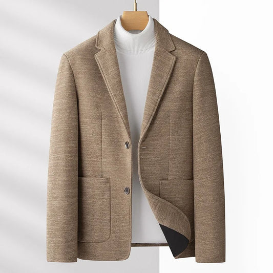 30% Wool, Blazer Men Fashionable High-end Solid Color Business Outdoor Travel Gentleman's Wedding Versatile Host Casual Blazer