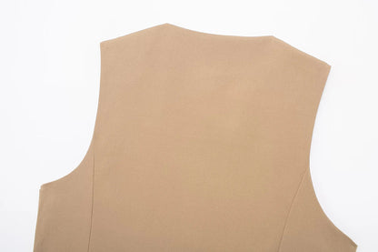 Cropped Formal Vests Woman Office Sleeveless Women's Suit Vest Summer Button Black White Short Vest Casual Working Vest