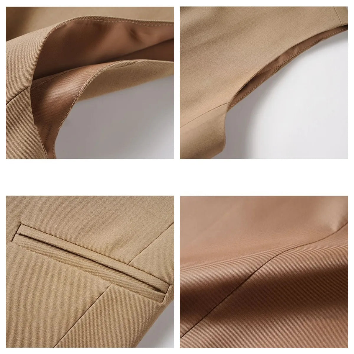 Korean Women Vest 2025 New High-end Casual Suit Vest Commuting Slim Collarless Short Vest Female Sleeveless Jacket Waistcoat Top