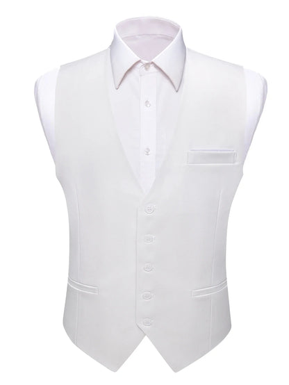 Men's Satin Formal Vest – Multi-Color Wedding & Business Waistcoat for Men