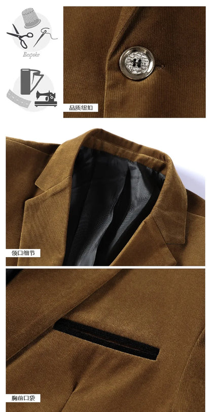 Blazer: A Fashionable Outdoor Men's Travel Gentleman's Versatile Solid-color Trend Leader for Casual and Breathable Wear. Blazer