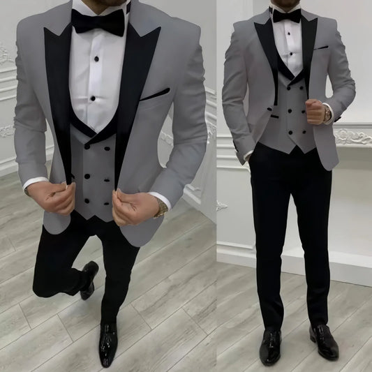 Costume homme à revers pointus pour mariage, Robes de soirée élégantes, Costume élégant pour homme, Costume décontracté de graduation pour robes de mariée