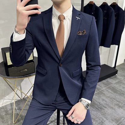 Men's Blazer Suit Jacket – Smart Casual & Business Style – 1 or 2 Button – Wedding & Party