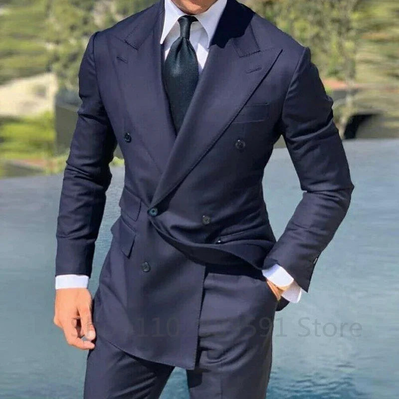 1 pièce noire, veste croisée seulement, costume homme, smoking marié, coupe ajustée, Terno Masculino, blazer