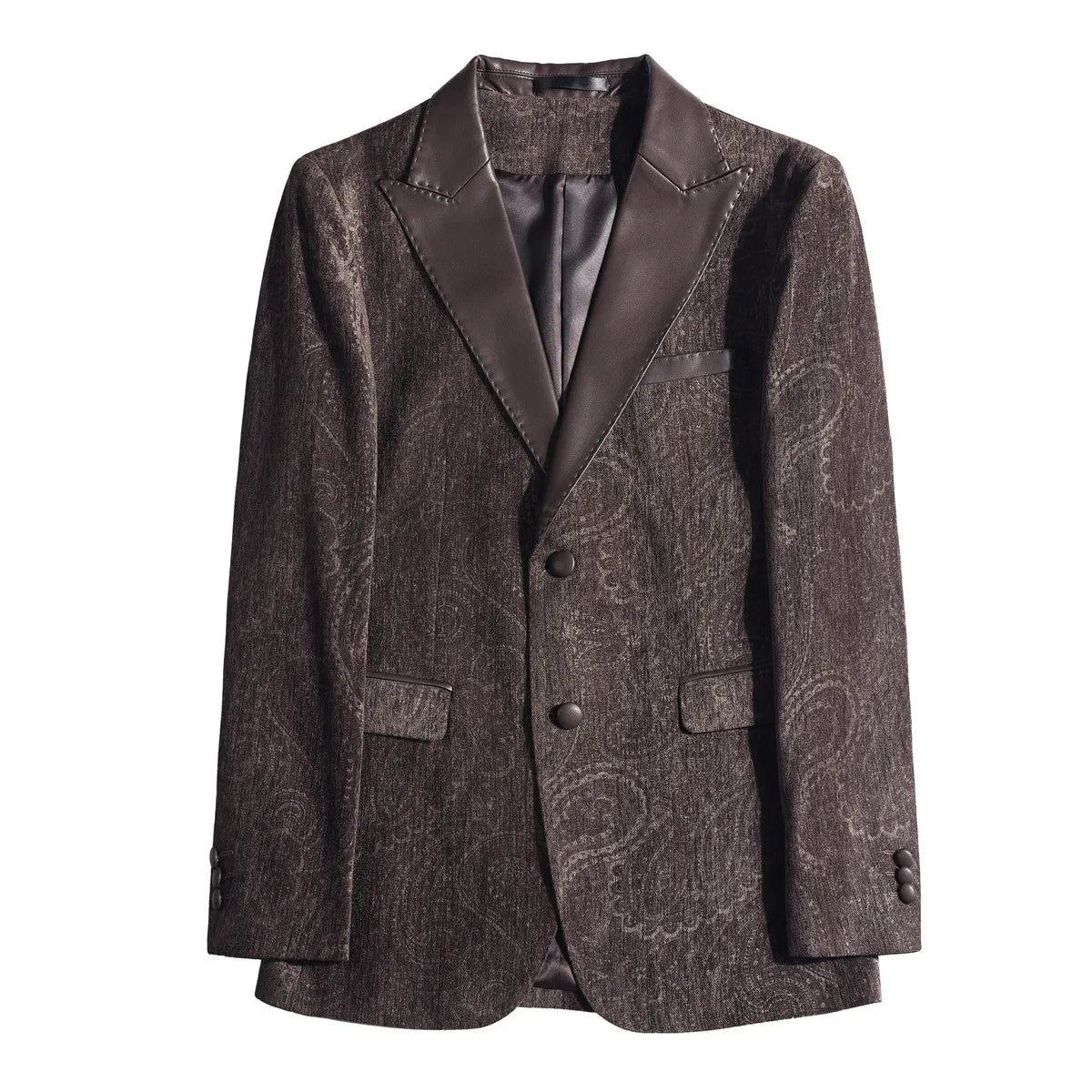 High-quality men's fashionable suit jackets, autumn and winter casual patchwork suits, new high-end patchwork suits