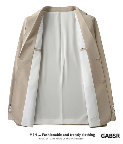 2026 Spring/Summer New High-End Suit Jacket Men's Lightweight Soft and Breathable Fashion Business Casual Jacket Top