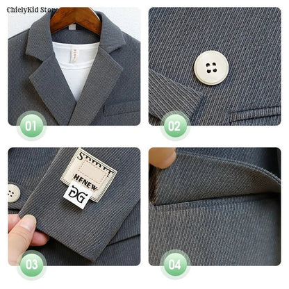 Boys Double Breasted Blazer Jack Vest Pants Children Suit Waistcoat Wedding Clothes Set Toddler Formal Dress Kids Tuxedos Outfit