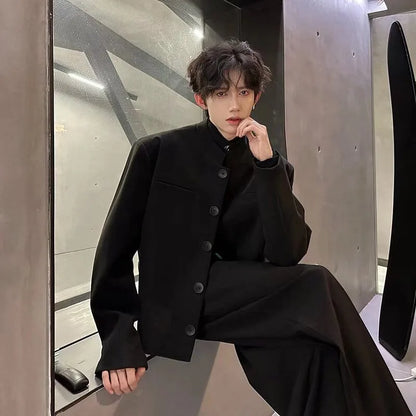 Trendy 2025 Short Coats Single Breasted Man Suits and Blazers Spring Clothes Elegant New in Original Handsome Jacket for Men