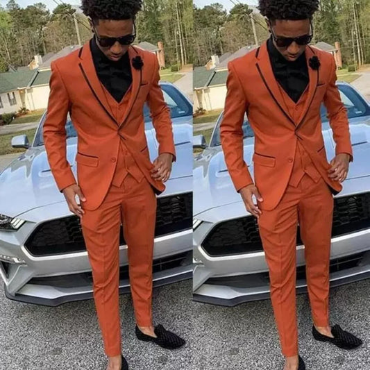 Men's 2-Piece Double Breasted Suit for Wedding Groom Best Man Business Office Casual Dress Clothing