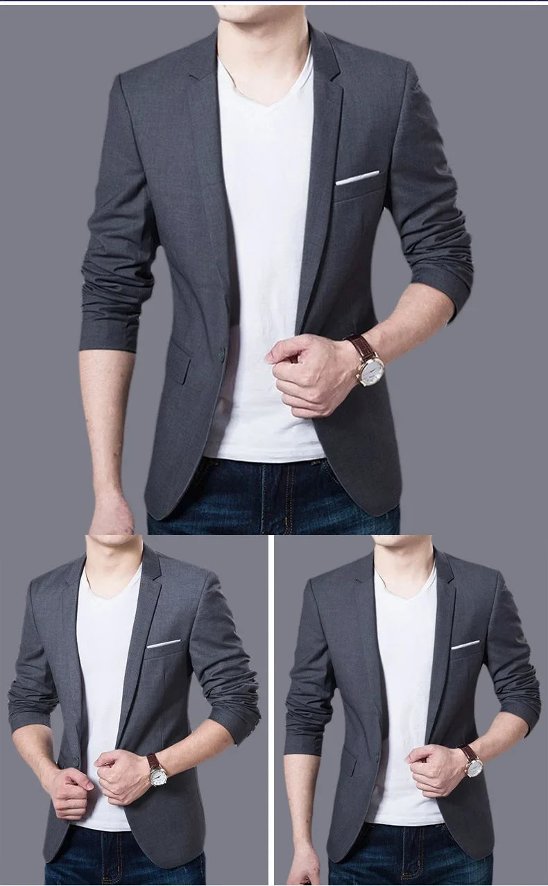 Classic Men's blazer Oversized Wedding Suit Jackets Korean Style Business Casual Blazers Man Clothing Dress Jacket 7XL