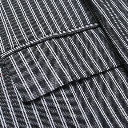 Striped Blazer Jacket Man Suits Luxury Sacos Hombres Elegantes 2025 Coats Men Casual Single Button Social Business Blazers Coats
