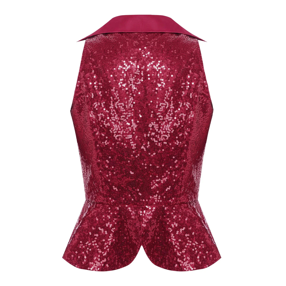 Women's Vest Dressy Party Tops Sequins Waistcoat Sparkly Sleeveless Vests Rave Music Festival Nightclub Jazz Dance Cosutme