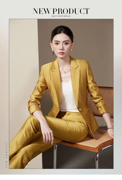 Fashionable ladies' clothing, high quality two-piece pants + blazer. 2025 Autumn and Winter New Models