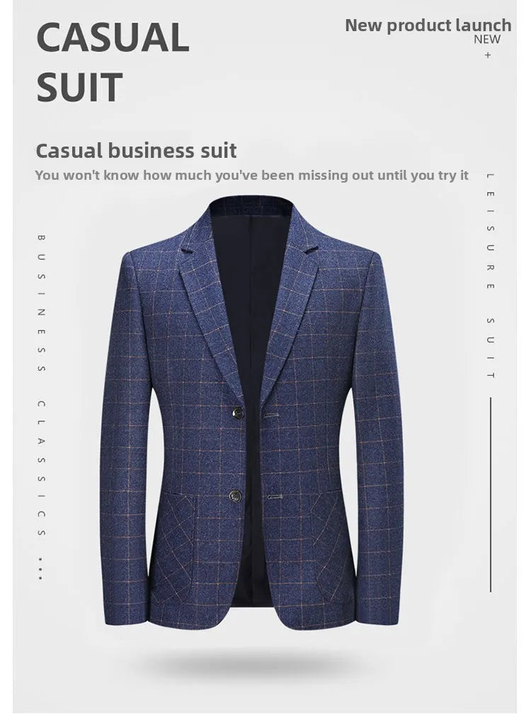 Blazer - New Men's Fashionable Outdoor Travel Premium Business Gentleman Wedding Stylish Multi-purpose Plaid Casual Blazer