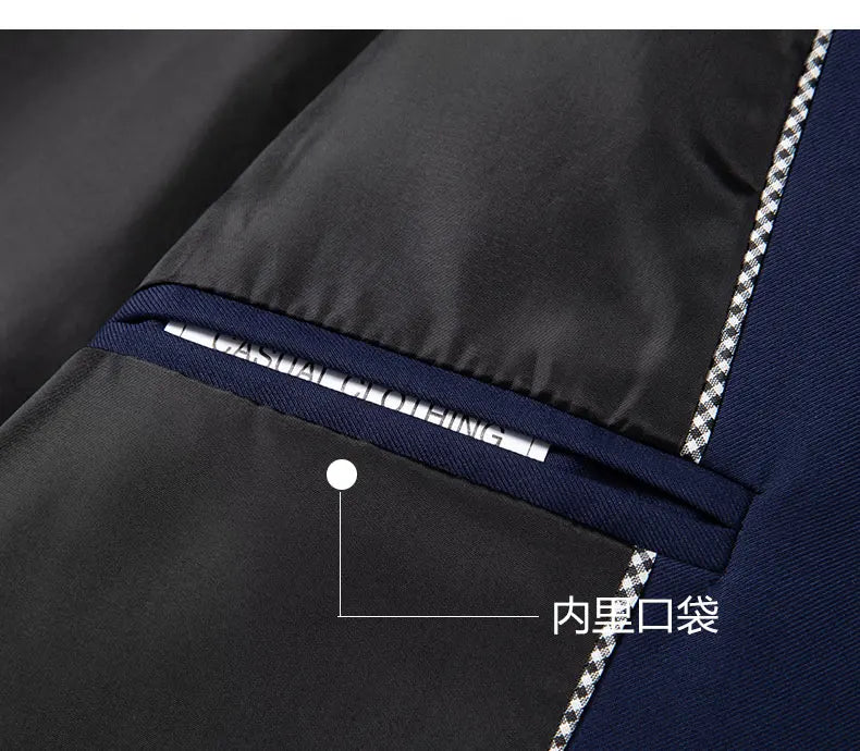Blazer Fashion Men Business Casual Solid Color British Style Wedding Gentleman Slim Professional Formal Suit Blazer