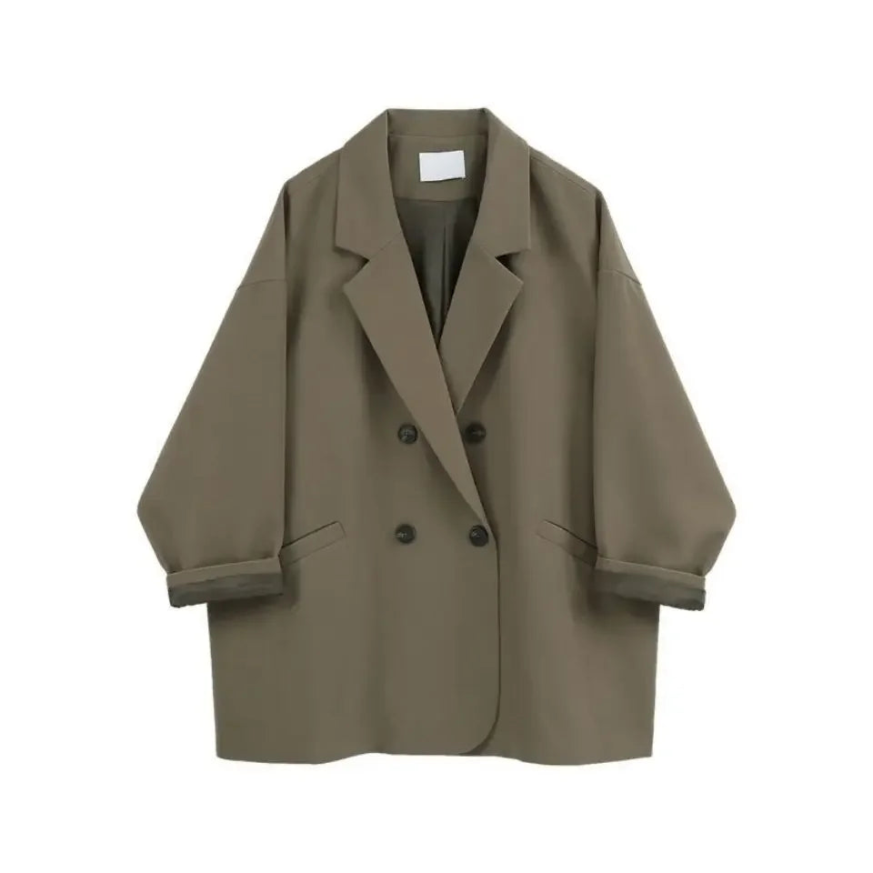 Women's Blazers Over Jacket Dress Brown Female Coats and Jackets Long Clothing Black Outerwear Winter Trend 2025 on Promotion In