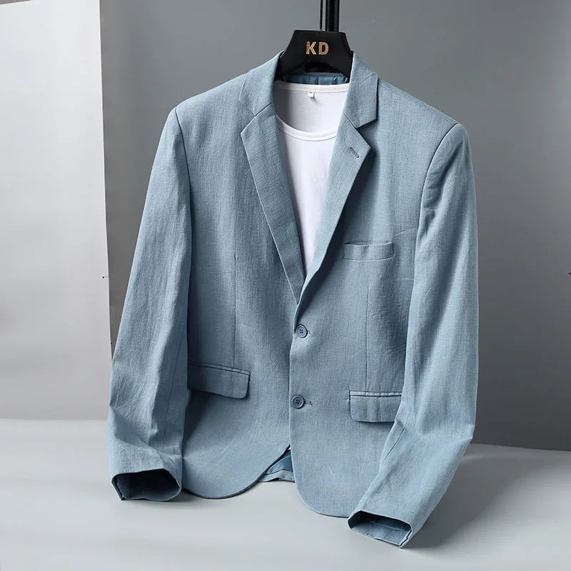 Blazer: A Fashionable Outdoor Men's Travel Gentleman's Versatile Solid-color Trend Leader for Casual and Breathable Wear. Blazer