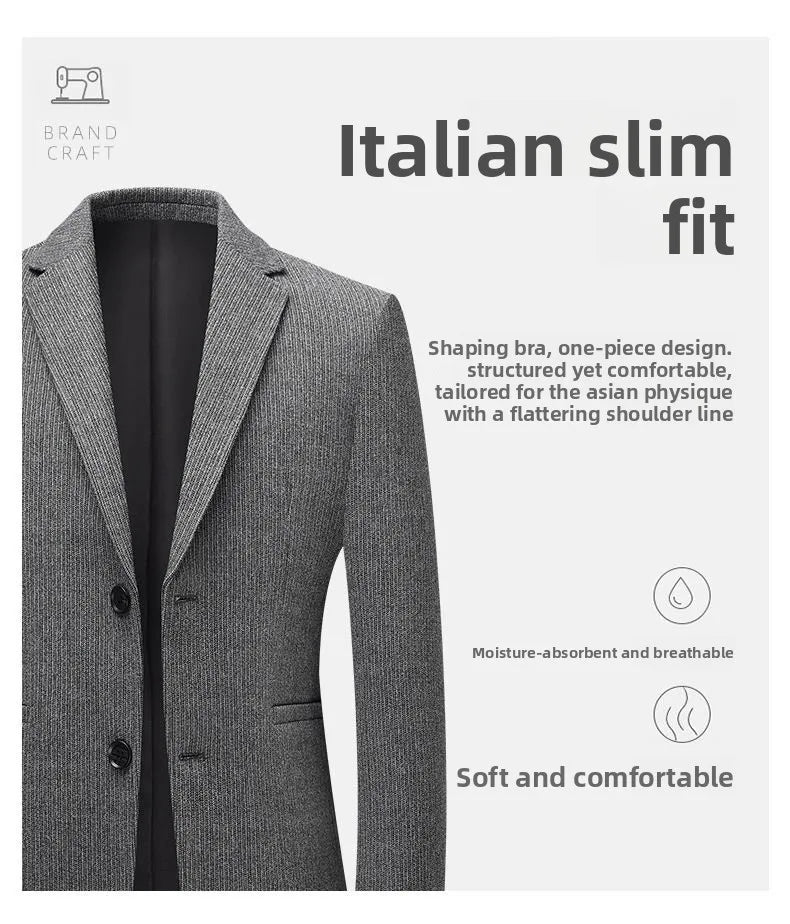 Blazer New Men's Fashionable Outdoor Travel Premium Business Wedding Versatile Host School Fit Casual Korean Version Blazer
