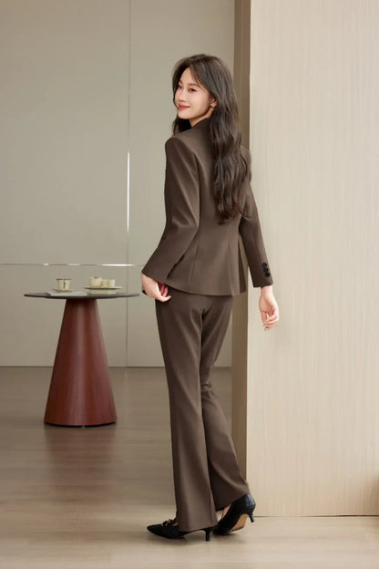 Fashionable Business Women's Outfit High-Quality Two-Piece Set Pants + Suit Jacket Unique Elegance New 2026 Collection